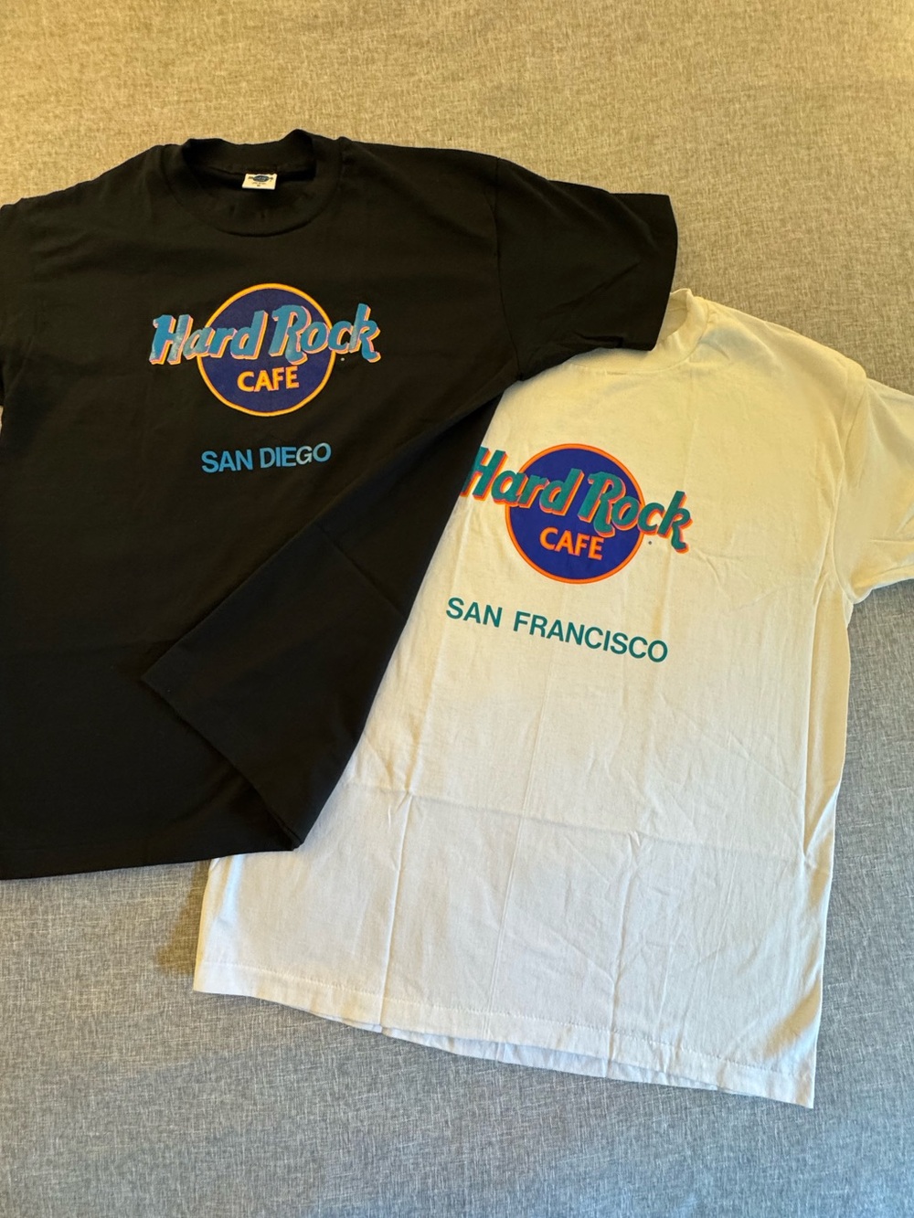 Two Hard Rock Cafe Tee Shirts San Francisco / San Diego New XL